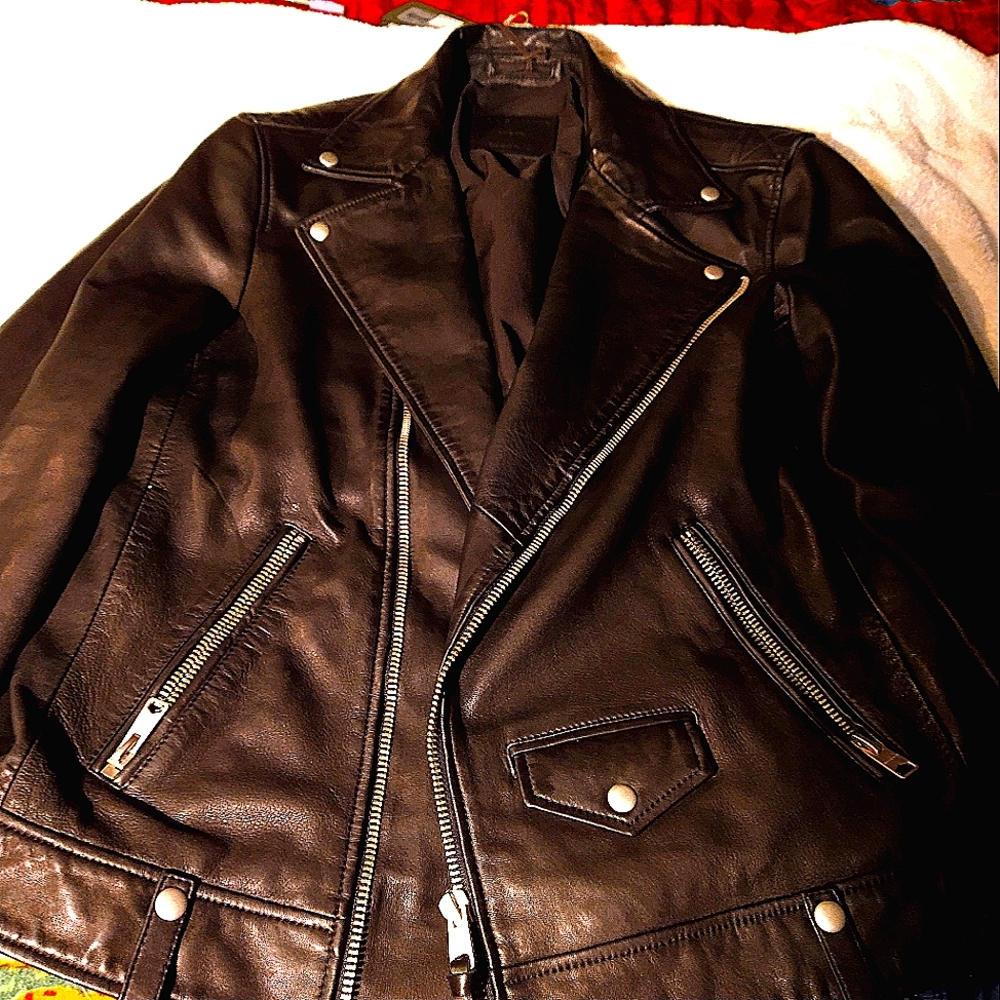 All Saints Genuine Leather Jacket Brand New
